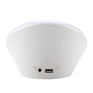 Modern Digital Alarm Clock LED Night Light Bt <b>Speaker</b> <b>USB</b> Charging Silent Non Ticking Circular for Bedroom - Product Image 3