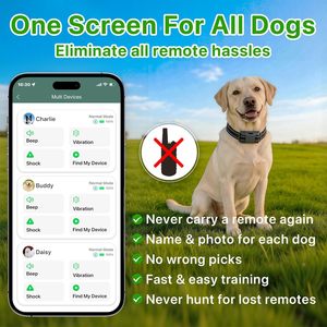 Collier de dressage pour chien BenarLee 4G avec contrôle par application, étanche, pour le contrôle des aboiements - Product Image 3