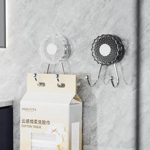 Autre crochet à ventouse double tête, 2 crochets, design moderne, installation facile pour salle de bain, cuisine, serviettes et peignoirs - Product Image 4