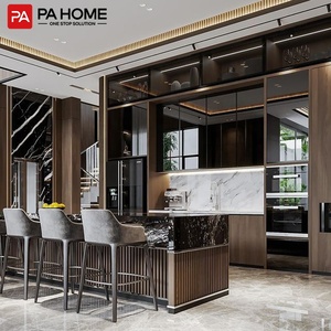 Pa thương mại đương đại Modular thiết kế bằng gỗ lưu trữ thông minh nội thất tủ bếp với đảo giải pháp - Product Image 2