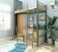 Lit superposé futon double en métal moderne pour adultes - Cadre en métal durable, taille pleine réglable, utilisation en appartement ou à l'école, garantie 1 an