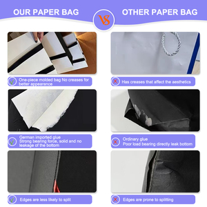 Tùy chỉnh sang trọng Kraft Tote túi băng xử lý trắng không thấm mỡ giấy in logo bán lẻ Hộp Tùy chỉnh thực hiện bao bì Kraft Túi - Product Image 2