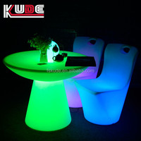 Table de thé LED lumineuse en forme de champignon, télécommande, changement de couleur, table LED extérieure, mobilier imperméable pour événements, mariages, vente en gros