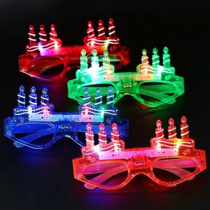 Wholesale Birthday Party <b>Candle</b> Led Glowing Glasses Funny Glasses Children Adults Happy Birthday Party Light up Glasses - Product Image 1