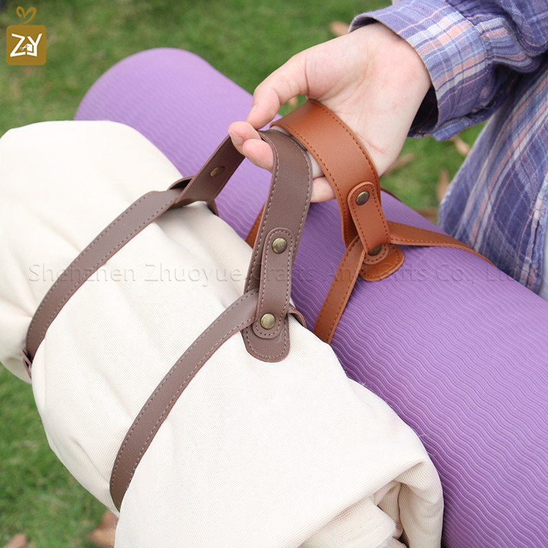 thumbnail image 2 of 2-Pack Picnic Blanket Carry Straps - Adjustable Yoga Mat Holder For Camping & Beach Outings 2 of 14