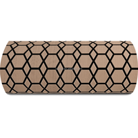 Revêtement de sol marin en mousse EVA KT GuoMei à texture hexagonale diamantée, 94,5 x 43,3 pouces, bicolore marron clair sur noir, feuille entière