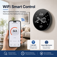 Interruptor Digital Tuya Zigbee para Calefacción por Suelo Radiante, Perilla Redonda, Controlador de Temperatura para Sauna, Termostatos Wifi para Hogar Inteligente