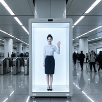 Vitrina LCD Transparente 3D de 86 Pulgadas con Carcasa Industrial de SPCC, Kiosco Holográfico para Ferias Comerciales y Centros Comerciales