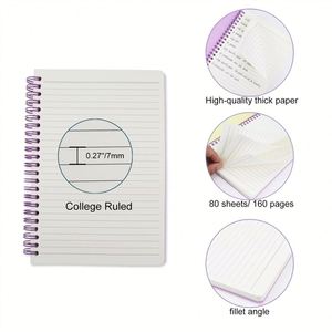 Cuaderno de Tapa Blanda A5 Personalizado con Impresión Personalizada al por Mayor, Cuaderno de Ejercicios para la Escuela, Agenda Diaria Negra, Diario de Regalo - Product Image 4