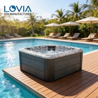 Bain à remous extérieur LOVIA en acrylique, jacuzzi, spa, bain à remous écoénergétique, vasca idromassaggio esterno, hydrothérapie
