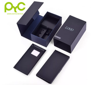Boîte d'emballage en papier kraft noir avec logo personnalisé, prix direct d'usine, étui pour téléphone portable, accessoires de téléphone