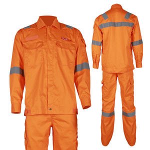 Conjunto de Ropa de Trabajo Ignífuga de Algodón Antiestático para la Industria Petrolera y Petroquímica, Azul Océano, Azul Cielo, Rojo, Gris - Product Image 2