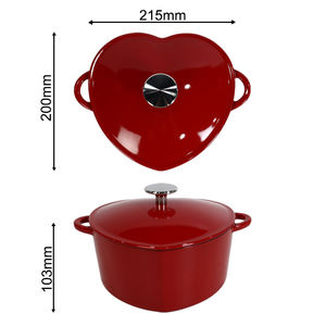 Fournisseur <span class=keywords><strong>de</strong></span> cadeaux - Cocotte en fonte émaillée en forme <span class=keywords><strong>de</strong></span> cœur <span class=keywords><strong>de</strong></span> 3 litres - Product Image 2