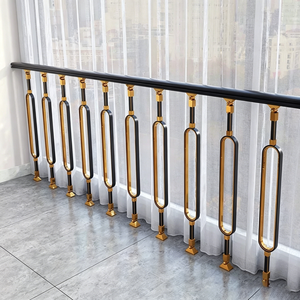 Rampe d'escalier moderne en alliage aluminium-magnésium, style luxe léger, personnalisable pour balcons, hôtels et villas - Product Image 3