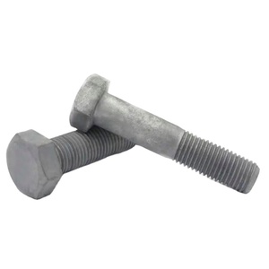 Fastener phần cứng bu lông mạ kẽm nhúng nóng hình lục giác <span class=keywords><strong>Bolt</strong></span> với Nut đầy đủ ren <span class=keywords><strong>Hex</strong></span> bu lông mở rộng và dày - Product Image 1