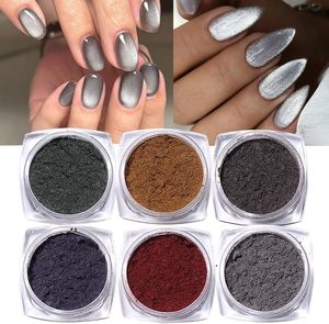 Poudre pour ongles effet œil de chat 3D magnétique, pigment aurora, pigment métallique pour ongles, effet galaxie pour nail art, manucure, gel polish - Product Image 4