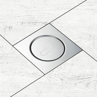 Drain de douche carré moderne personnalisable Débouchage rapide Salle de bain Drain de sol en acier inoxydable Grille amovible Couverture Logo Taille