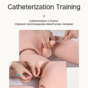 Simulatore Multifunzionale DARHMMY per Addestramento Infermieristico Femminile, Manichino in PVC con Funzione di Respirazione Artificiale e Genitali Intercambiabili - Product Image 3