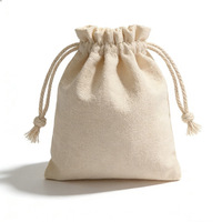 Sac de rangement en coton biologique, lin et toile, avec cordon de serrage, personnalisable avec logo promotionnel