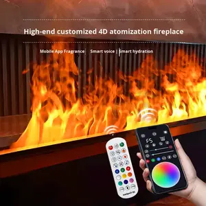 <span class=keywords><strong>Cheminée</strong></span> atomisée intelligente 4D haut de gamme à flamme simulée, humidificateur à effet de <span class=keywords><strong>feu</strong></span>, télécommande, décorative, pour salon, meuble mural - Product Image 2