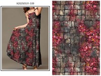 Fabricant en gros, personnalisez votre design, impression numérique dispersée, tissu en rayonne viscose pour robe