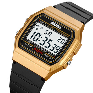 SKMEI 2042 sottile <span class=keywords><strong>orologio</strong></span> <span class=keywords><strong>digitale</strong></span> quadrato Vintage stile retrò Ultra-sottile <span class=keywords><strong>orologio</strong></span> <span class=keywords><strong>da</strong></span> <span class=keywords><strong>polso</strong></span> leggero basso MOQ <span class=keywords><strong>cronometro</strong></span> elettronico - Product Image 4