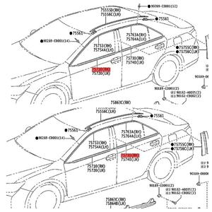 ชุดแต่งขอบประตูโครเมียม 4 ชิ้น สำหรับรถยนต์ <span class=keywords><strong>Camry</strong></span> ปี 2012-2017  สำหรับเปลี่ยน/ซ่อม - Product Image 2