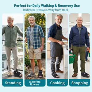 <span class=keywords><strong>Chaussure</strong></span> <span class=keywords><strong>de</strong></span> décompression du <span class=keywords><strong>talon</strong></span> pour la récupération post-chirurgie calcaneenne, à bout carré et semelle compensée, CE ISO FDA OEM - Product Image 2