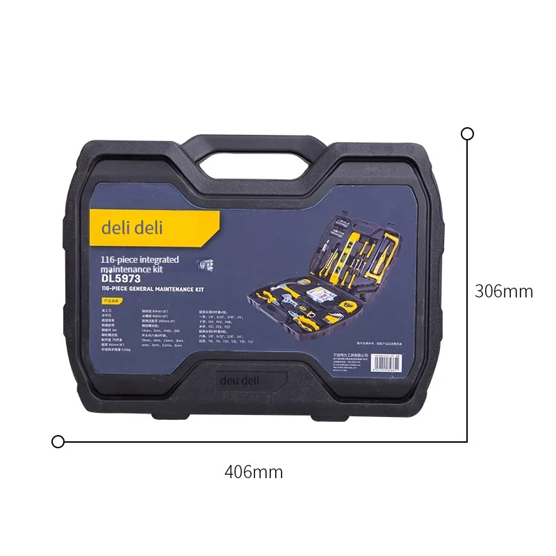 Alta qualidade DL5965 caixa de ferramentas conjunto, doméstico hardware eletricista combinação especial, manutenção diária do veículo, multi-função