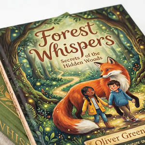 Impression personnalisée de livres d'histoires pour enfants à couverture rigide, livre d'aventures dans la forêt pour enfants, livre d'images éducatif avec <span class=keywords><strong>illustration</strong></span> de renard - Product Image 5