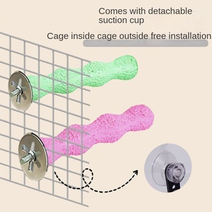 Percha de resina estilo macarrón para loros, temperatura neutra y antideslizante, suministros para pájaros de pie - Product Image 4