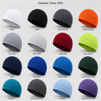 Bonnet de cyclisme en polyester à motif personnalisé ODM, sous-casque, bonnet ajusté anti-transpiration en tricot extensible, bonnet de cyclisme