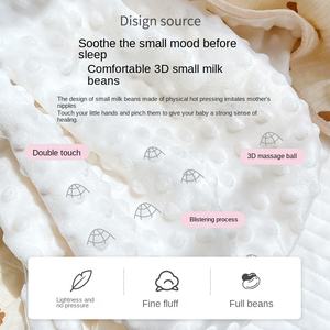 Modern Baby Gauze Bean <strong>Fleece</strong> Quilt Blanket for Newborns-Eco-Friendly Anti-Dust Mite Cover - Product Image 3