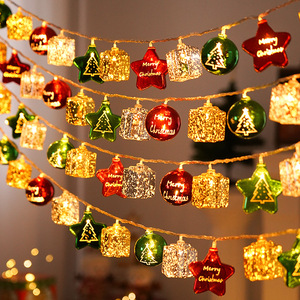 Nouvelle Arrivée Guirlande Lumineuse LED Décoration de Noël à Suspendre Étoile en Plastique pour Maison, Cour et Fêtes - Product Image 1