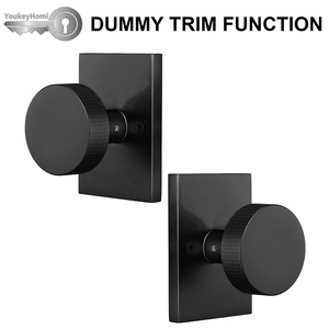 Youkehomi חם מכירה מעולה סגסוגת אבץ מעולה כל פונקציה כניסה מקשים פרטיות מעבר דמה דלת מרובע ידית knured - Product Image 6