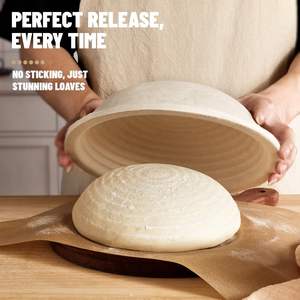 Juego de 2 Cestas de Fermentación para Pan de Pulpa de Madera JOHO, 9 Pulgadas, 2.2 LB, Antiadherentes, Aptas para Lavavajillas, Ecológicas - Product Image 3