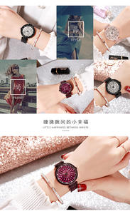 Montre de luxe pour femme au style cérémonisé, sertie de diamants, bracelet en acier inoxydable, grand cadran, mouvement à quartz noble - Product Image 2