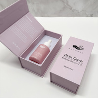 Emballage cosmétique de luxe 1oz 2oz 20ml 30ml 50ml 100ml Flacon compte-gouttes en verre pour huile essentielle pour cheveux et barbe avec boîte d'emballage