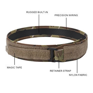 Ceinture de combat légère et réglable SINAIRSFOT Kydex, ceinture intérieure tactique en nylon camouflage pour style ULB - Product Image 3