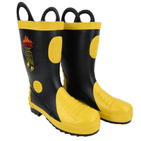 Chaussures de sécurité à semelle en acier à embout en acier de haute qualité bottes de sécurité incendie de pompier pour toutes les saisons-caoutchouc été hiver printemps automne