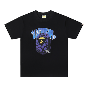 Camiseta de Verano de Algodón Puro de 220 Gramos con Estampado de Mono de Dibujos Animados Camuflado Japonés, Transpirable, Estilo Casual Elegante - Product Image 3