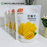 Sac zip-lock en plastique recyclable de qualité alimentaire imprimé sur mesure écologique PE/PE pochette biodégradable d'emballage pour chewing-gum sushi