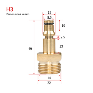 Raccord rapide pour tuyau en cuivre pur SPS M22-14 série H, adapté à <span class=keywords><strong>Bosch</strong></span> - Product Image 4