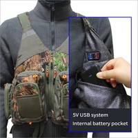 Chaleco Térmico USB Impermeable de Camuflaje Transpirable para Caza y Pesca, Calentador Corporal para Exteriores