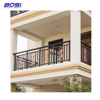 Rampe métallique de pont extérieur Conception simple Rampe en aluminium Balcon Clôture de sécurité de style haut Cadre en acier inoxydable Clôture de ferme