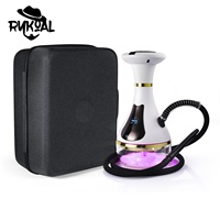 Vase à chicha électrique portable rechargeable Rykoal avec écran tactile LED, kit complet de chicha électronique chauffée