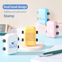 Teaching Stamps For Kids,2 In 1 Math Practice Stamps Within 100,addition  And Subtraction Dual Head Smart Math Roller Stamp,math Learning Toy For  Presc