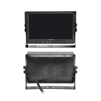 Kit de caméra de véhicule PJAUTO Heavy Duty 10,1 pouces AHD IPS avec écran tactile, système de surveillance DVR 4 canaux avec enregistrement pour camions, bus et flottes
