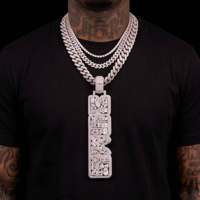 Colgante de Moissanita Personalizado de Plata 925 con Incrustaciones de Diamantes, Estilo Hip-Hop para Hombre, Joyería Urbana para Fiestas, Venta Directa de Fábrica, ¡Gran Demanda!