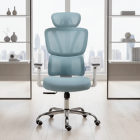 Chaise de bureau exécutive ergonomique pivotante en maille de haute qualité, de luxe, à dossier haut, pour le bureau à domicile et la salle de réunion
